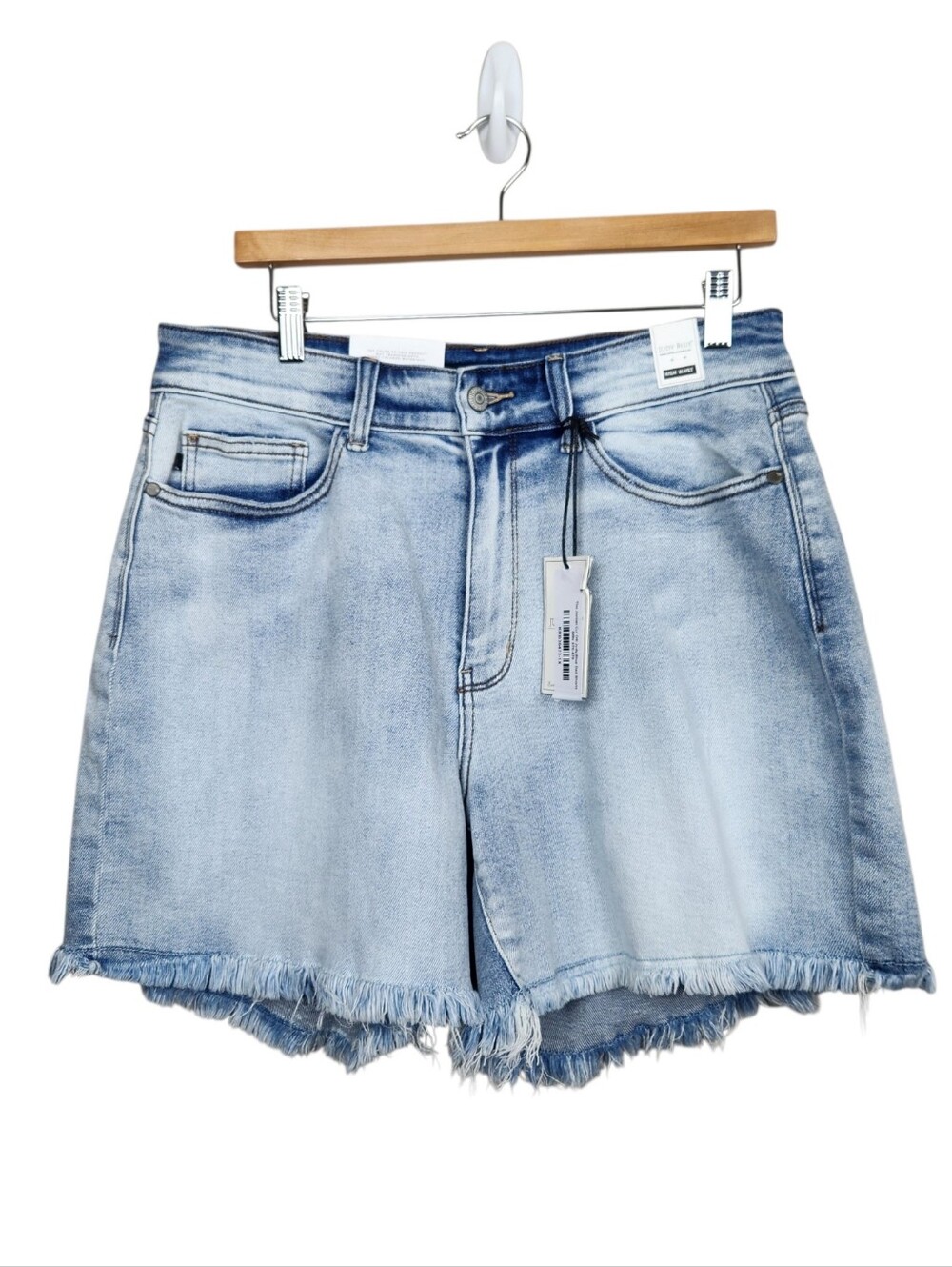 Judy Blue The Jordan Cut Off Dad Shorts Denim Blue Jean Short NWT Womens Size 1X